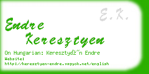 endre keresztyen business card